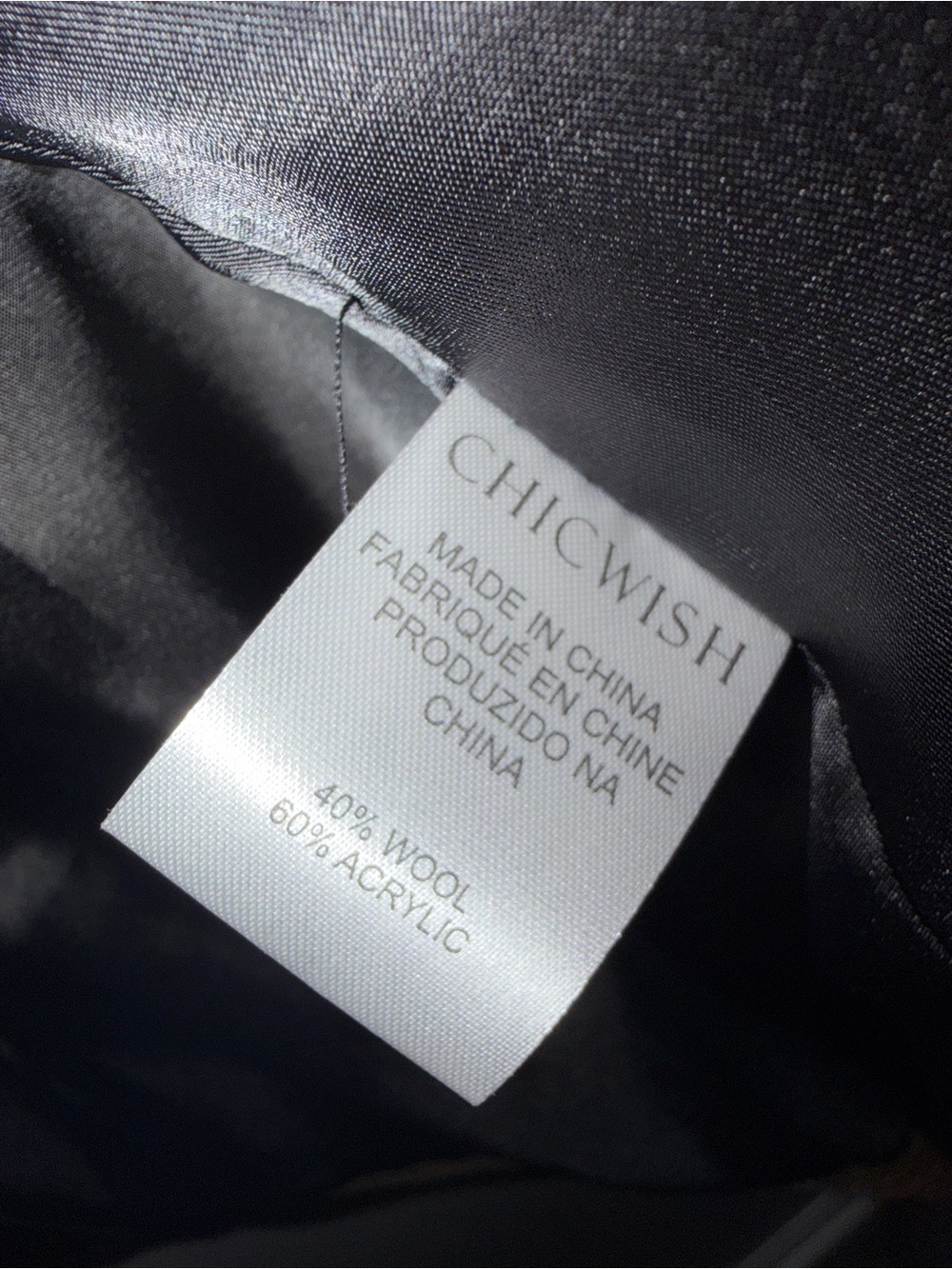 Chicwish Plaid Waterfall Jacket Wool Blend Open Front Drape Coat Brown Gray S - Picture 7 of 8